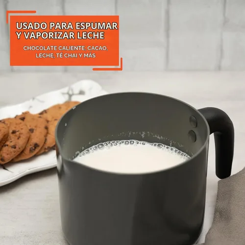 Vista 6 de IMUSA Olla de leche antiadherente de cerámica de 1.3 cuartos de galón con boquilla de vertido, cacerola de aluminio sin PFAS para café, salsas Gris