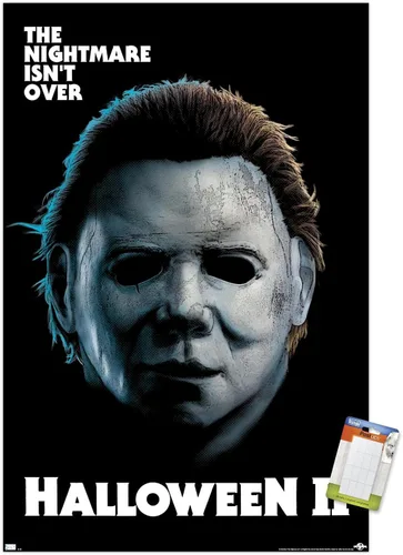 Vista 11 de Trends International Halloween II - Póster de pared de pesadilla, 22.4 pulgadas de largo x 14.7 pulgadas, versión enmarcada en madera de granero