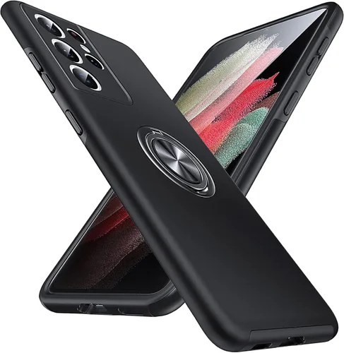 Vista 23 de Anqrp Funda para Samsung Galaxy A53 con soporte de anillo, color negro
