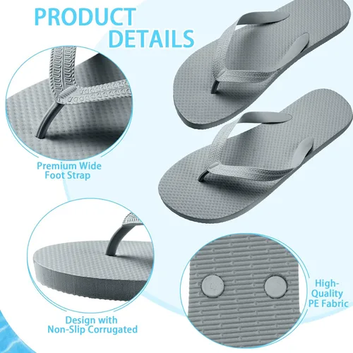 Vista 2 de 50 pares de chanclas, sandalias delgadas con correa estrecha, sandalias antideslizantes para mujeres y hombres, invitados, paquete de pantuflas