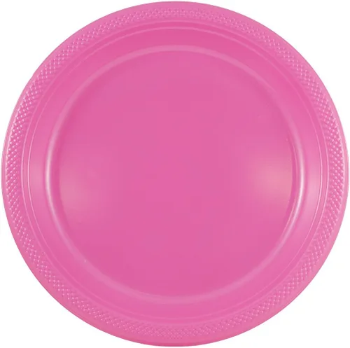 Vista 26 de Platos para fiesta de plástico redondos y cuadrados colorido de 7, 8, y 9 pulgadas, 10/20 platos por paquete, Negro