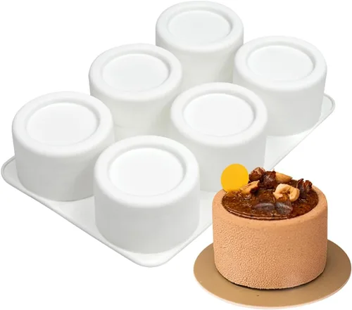 Vista 11 de Molde de silicona redondo para pastel de mousse de fénix, moldes reutilizables para tartas de queso, chocolate, pudín, gelatina, dulces, helado