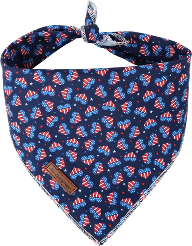 Vista 29 de MR. CHUBBYFACE Pañuelos azules con rayas para perros, reversibles, baberos triangulares, bufanda, accesorios para perros, gatos, mascotas