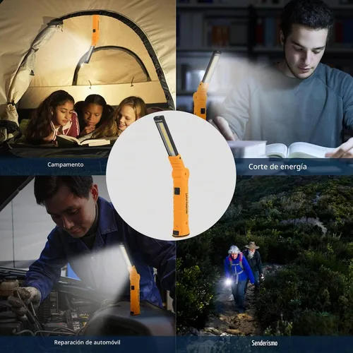 Vista 8 de Lmaytech Regalos de herramientas para hombres, luces LED recargables de trabajo, paquete de 2, base magnética, regalos de Navidad para él, papá