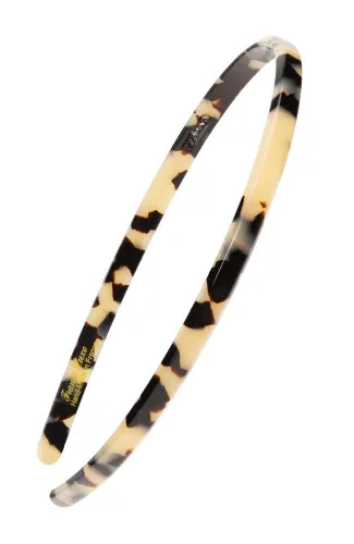 Vista 6 de Diadema marrón para mujer, France Luxe de 1/4 de pulgada, ultracómoda, delgada, África, ajuste flexible con dientes suaves antideslizantes, sujeción