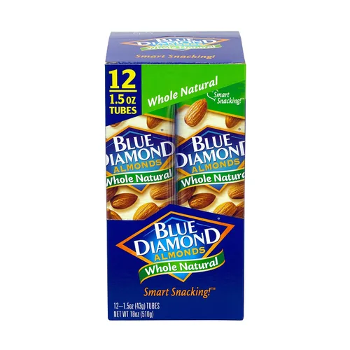 Vista 2 de Blue Diamond Almonds, Almendras crudas totalmente naturales, 1.5 onzas (paquete de 24)