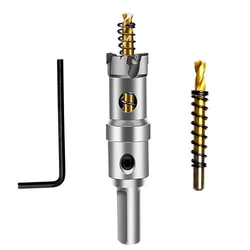 Vista 19 de ASNOMY Broca de sierra perforadora con punta de carburo de tungsteno para metal duro, cortador de sierra de agujero T.C.T de 1/2 pulgada con 2