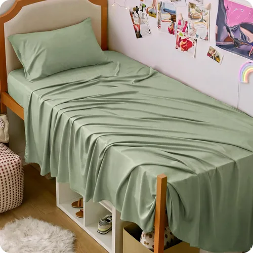 Vista 49 de Bedsure PureWoven 100% rayón derivado de bambú, sábanas de cama individual 01 - Gris oscuro