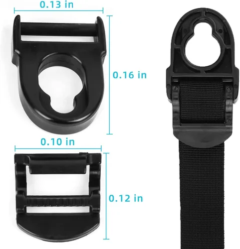 Vista 3 de Kit de reparación de asiento de kayak para correa de asiento de emoción de por vida, clips y ganchos para ajuste