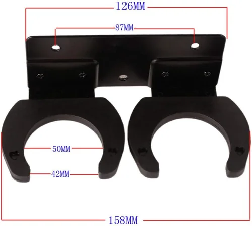 Vista 6 de Soporte para micrófono, soporte de micrófono inalámbrico para soporte de micrófono montado en la pared, clip de suspensión de micrófono, soportes
