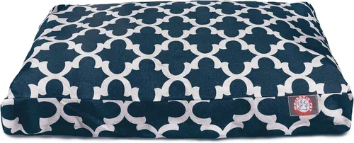 Vista 24 de Majestic Pet Products - Cama rectangular pequeña para perros y mascotas con cubierta extraíble lavable y enrejado gris