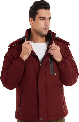 Vista 4 de QPNGRP Mens Waterproof Ski Snowboard Jacket Windproof Winter Snow Coat