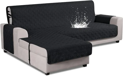 Vista 27 de VANSOFY Fundas de Sofá Seccional Mejoradas 100% Impermeables en Forma de L Funda Reversible para Chaise Lounge Funda Protectora de Sofá Seccional