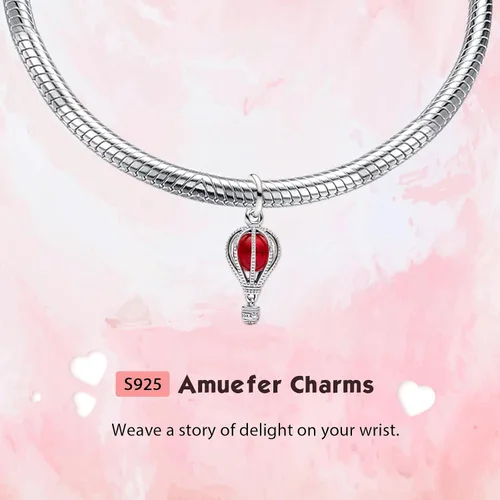 Vista 67 de Amufer S925 Charms for Women, compatible with Pandora Bracelets and Necklaces, Jewelry Gift