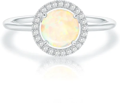 Vista 16 de PAVOI - Anillos chapados en oro de 14K con cristal de piedra natal Anillos para mujer