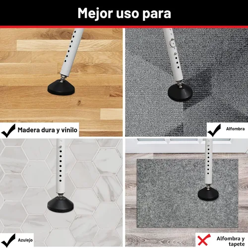Vista 5 de Barra de Seguridad para Puerta - Barra de Seguridad Ajustable para Topes de Puerta de Gran Resistencia - Barras de Seguridad Ajustables para Puertas