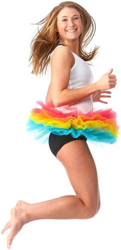 Vista 3 de My Lello Falda tutú de tul esponjosa de ballet para mujer, 10 capas