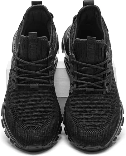 Vista 7 de Zapatos deportivos para caminar para hombre, ligeros, transpirables, informales, suela suave, cómodos, para el trabajo, gimnasio, entrenamiento