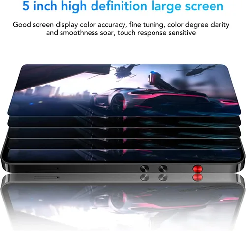 Vista 3 de Reproductor de MP4, reproductor de música Bluetooth Full HD de 5 pulgadas con reproducción de música de 50 horas, reproductor multimedia estéreo