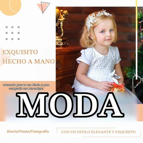 Vista 7 de Kigeli - 2 diademas plateadas para niña de flores, tocados de boda