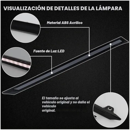 Vista 2 de Switchback - Lámpara LED DRL de rejilla antiniebla delantera blanca/ámbar, luz de circulación diurna con función de señal de giro intermitente