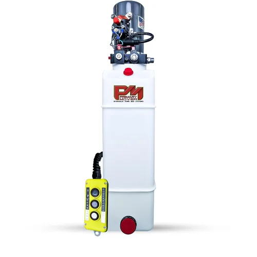 Vista 10 de Bomba hidráulica de doble efecto KTI de 12Vdc de 4 cuartos para remolque de descarga - Unidad de potencia hidráulica - Bomba de remolque de descarga