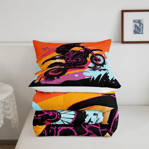 Vista 56 de Erosebridal Juego de edredón de hojas de cannabis, juego de ropa de cama de marihuana con estampado colorido de plantas, decoración bohemia de 2