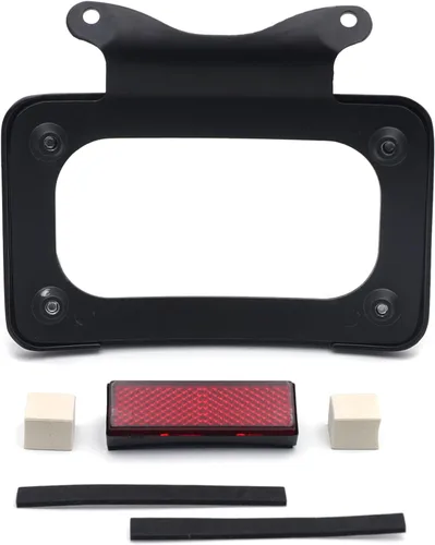 Vista 4 de MT389-BK Soporte Negro Curvado Inclinado para Placa de Matrícula Compatible con '10-posterior FLHX, FLHXS, FLHXSE, FLTRX, FLTRXS y '10-'12 FLHXSE