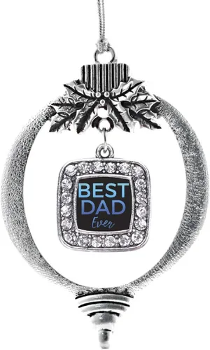 Vista 139 de Inspired Silver - Nana púrpura - Adorno de Navidad plateado - Adorno cuadrado para árbol de Navidad con circonita cúbica - Decoración colgante