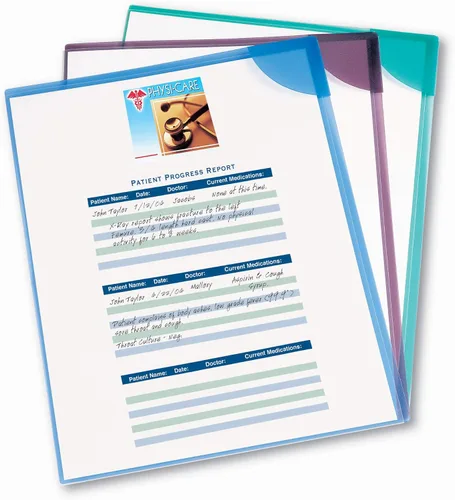 Vista 7 de Avery Fundas de documentos con candado de esquina, capacidad para hasta 20 hojas, colores surtidos, 6 fundas de plástico (72262)