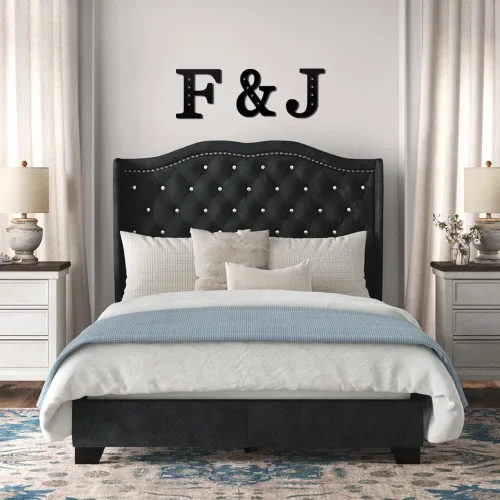 Vista 7 de Letras metálicas para decoración de pared de 12 pulgadas, letras colgantes negras, letras visuales 3D grandes del alfabeto moderno, decoración