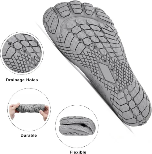 Vista 5 de HIITAVE - Zapatos de agua minimalistas para mujer, de secado rápido, para hacer natación, bucear, surfear, hacer deportes acuáticos, ir a