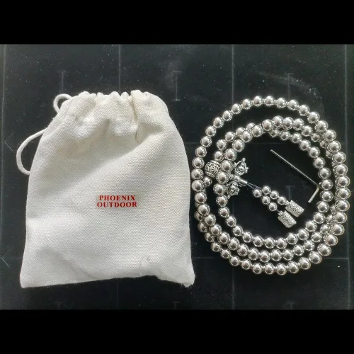 Vista 5 de 108 Destiny Nepal Prayer Full Metal Buddism Bead Mala Collar (acero inoxidable)