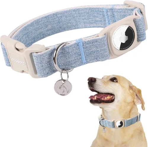 Vista 158 de DOGWONG Collar para perro de San Valentín, collar ajustable de algodón con corazón de caramelo azul, perfecto para perros pequeños a medianos
