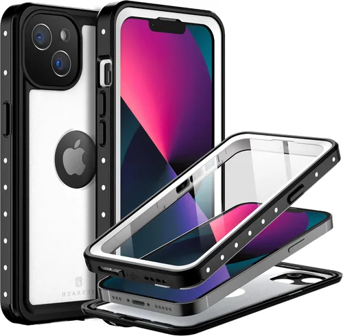Vista 15 de BEASTEK Funda impermeable para iPhone 13 Mini, serie NRE a prueba de golpes a prueba de polvo bajo el agua IP68 con protector de pantalla integrado