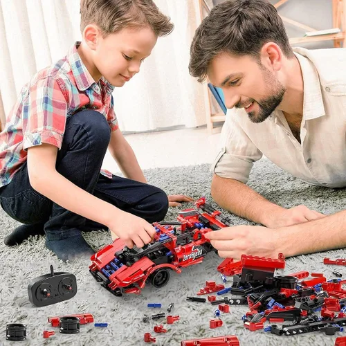 Vista 6 de SpringFlower Juguetes de bloques de construcción STEM regalos para niños de 6, 7, 8, 9, 10, 11, 12 años de edad, ladrillos de construcción