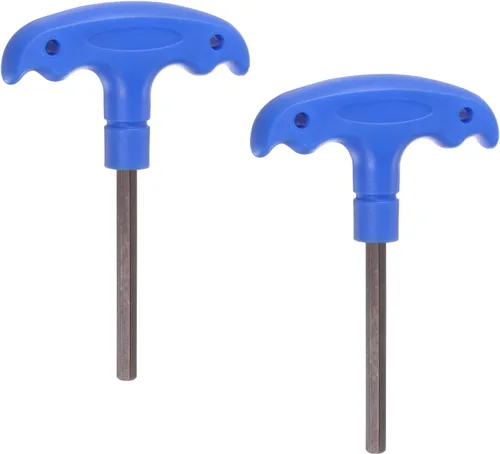 Vista 10 de HARFINGTON 2 unids H2 T-Handle Llave hexagonal Llave 0.079 in S2 Acero T-Key Hexágono Interior Herramienta de reparación