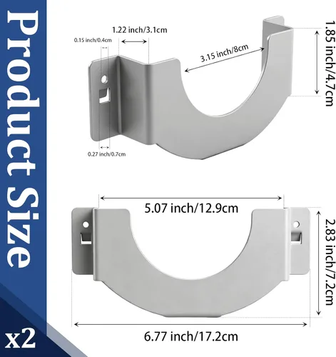 Vista 2 de Paquete de 2 herramientas para amoladora angular, soporte de montaje en pared, amoladoras, máquina de corte en rack (170 x 70 x 30)