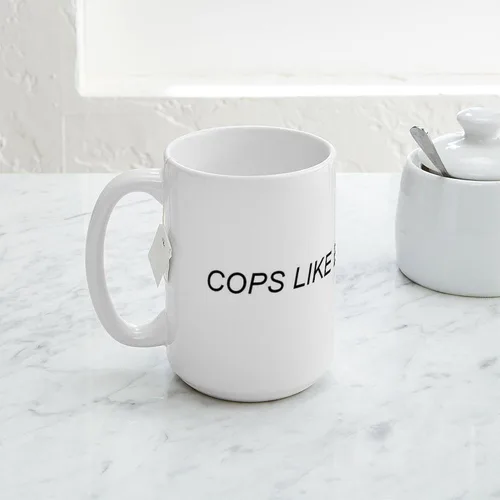 Vista 5 de CafePress Cops Like Big Busts! Taza grande de cerámica de 15 oz (15.0 fl oz)