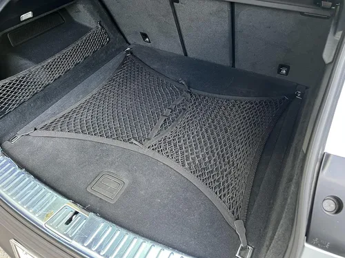 Vista 5 de Red de carga elástica para maletero para Porsche Cayenne 2019-2025 – Organizadores y almacenamiento de maletero premium – Red de equipaje