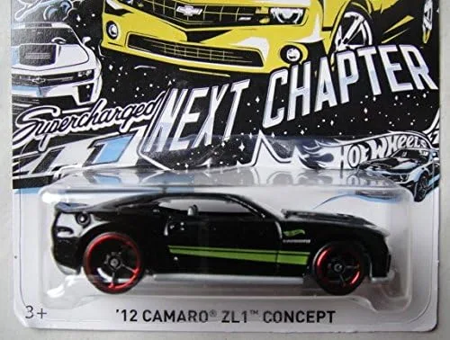 Vista 2 de HOT Wheels 2018 Lanzamiento Premium Exclusive Black '12 Camaro ZL1 Concept