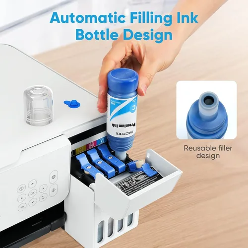 Vista 4 de Repuesto para botellas de repuesto de tinta Epson 542 para ET-5850 ET-5880 ET-5170 ET-16600 ET-16650 ET-5800 ET5850 ET5880 ET5170 ET16600