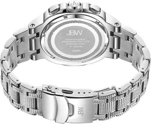 Vista 3 de JBW Reloj de pulsera de lujo Heist J6380 de 0.20 ctw de 20 diamantes con pulsera de acero inoxidable, 1.870in
