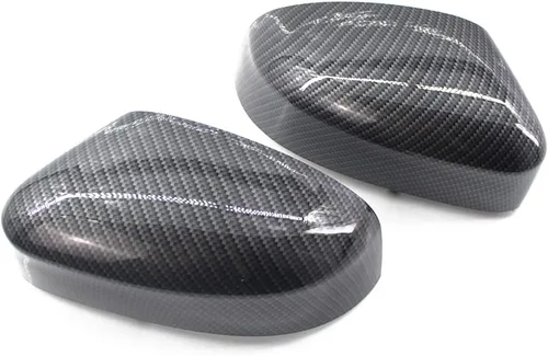 Vista 7 de Riloer Cubiertas de espejo retrovisor lateral del automóvil, cubierta de fibra de carbono, cubierta de espejo retrovisor de puerta, tapas de carcasa