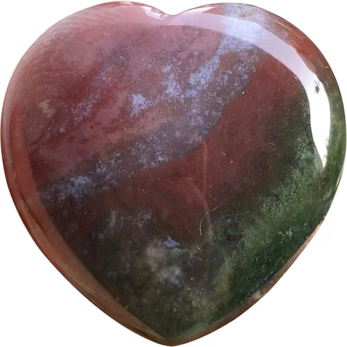 Vista 8 de Piedra de corazón pulida, piedras de bolsillo de cristal curativo para preocupaciones de palma, reiki, 1.5 pulgadas, piedra de sangre de África