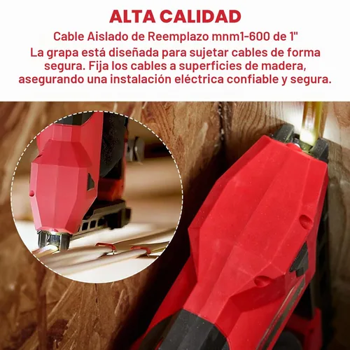 Vista 3 de 1" Cable aislado grapas MNM1-600 para pistola grapadora de cable Fits for 2448-20 Cable Staples Fastening Electrical Cables to Wood Surfaces-1
