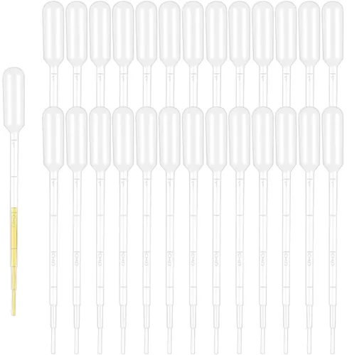 Vista 13 de moveland 25Pcs 1ML Pipetas cuentagotas desechables - Pipetas de plástico desechables para ciencia de laboratorio, aceites esenciales, arte DIY