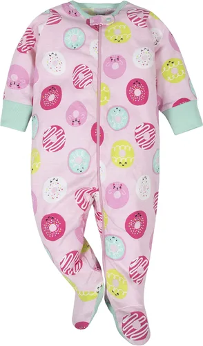 Vista 2 de Onesies Brand baby-girls 4-pack Sleep 'N Play Footies Multi Pack