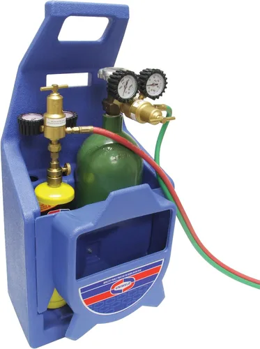 Vista 3 de Uniweld Adaptador de Oxy/Combustible FV600 para conectar un regulador MC (CGA200) a un cilindro de combustible desechable (CGA600)