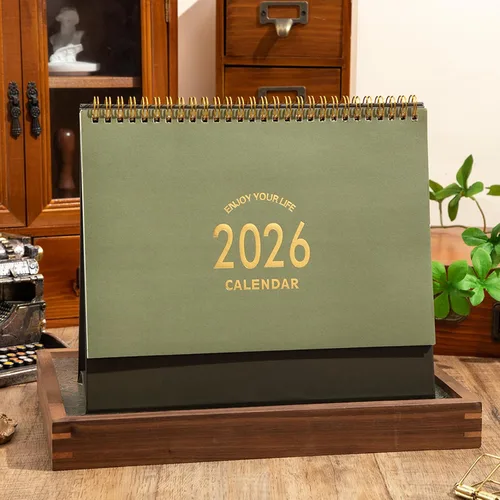 Vista 2 de Calendario de escritorio grande 2026, calendario mensual de escritorio de 9.9 x 8.7 pulgadas de pie desde ahora hasta diciembre de 2026, calendario
